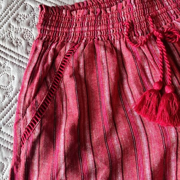 Briggs Red Striped Women's Elastic‎ Waist with Pockets Shorts Size XS - Picture 4 of 5